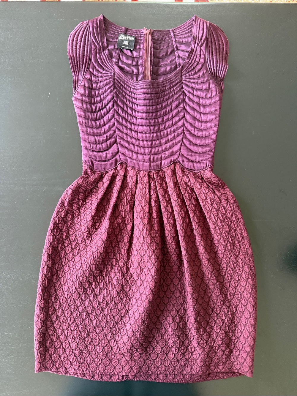Jean Paul Gaultier Purple Textured Fit & Flare women’s Dress